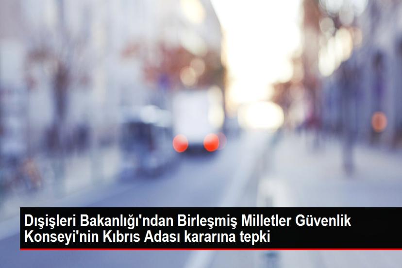 Dışişleri Bakanlığı'ndan Birleşmiş Milletler Güvenlik Konseyi'nin Kıbrıs Adası kararına tepki